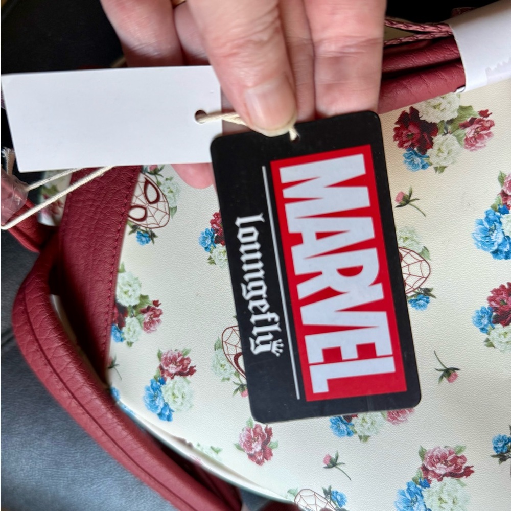 Loungefly New Marvel Spider-Man Floral Backpack - Picture 3 of 4